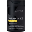 Sportforschung Vitamin K2 MK7 180mcg mit Kokosöl - 60 Veggie Softgels - Veganzertifiziert, Non-GMO Verified & Gluten-Free