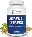 Dr. Bergs Adrenal Stress Advanced Formula - Adrenal Support Supplements für Stress, Stimmung und Energie - Adrenal Supplements - Cortisol Manager mit Ashwagandha - 90 Kapseln