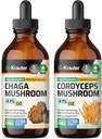 BIO KRAUTER Chaga Pilz Tinktur 4 Fl. Oz. & Cordyceps Pilz Tinktur 4 Fl. Oz.