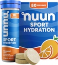 Nuun Sport Elektrolyt Tabletten mit Magnesium, Kalzium, Kalium, Chlorid & Natrium, Gluten Free & Vegan, Orange, 8 Pack (80 Portionen insgesamt)