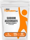 BulkSupplements.com Natrium Ascorbate Pulver - für Immununterstützung, Natrium Ascorbat Vitamin C - Gepuffertes Vitamin C, Glutenfrei, 2g pro Servierung, 100g (3,5 oz) (Pack von 1)