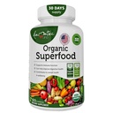 Organic Superfood Greens Fruits and Veggies Complex - Nahrungsergänzung mit 14 Greens und 14 Obst- und Gemüsesorten mit Alfalfa Rich in Antioxidant Organic Ingredients Non-GMO 60 Kapseln