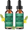 (2 Pack) Mullein Tropfen für Lunge - Mullein Blatt Extrakt - Made in UK - Tincture Support Respiratory Health,Lung Detox,Bronchial Cleanse -Liquid Drops 5X Stronger Than Mullein Tea,Pills