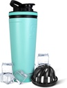 Bouteille de Shaker Ice Shaker Inoxydable en Acier Inoxydable : 36 oz, Mint, froid pour plus de 30 heures