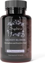 Saphira Glossy Blonde Haarergänzung und Vitamine für Blond, Bleached und Highlighted Haar mit Magnesium und Eisen, 60 Kapseln, 1 Monat Versorgung