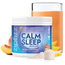 Zipfizz Nightly Calm & Sleep Supplement Powder, Peach Mango, 12.3 oz (30-60 Servierungen) | Natürliche Schlafhilfe für Kinder & Erwachsene | Enthält Magnesium, Melatonin, L-Theanin | Relaxation & Mood Enhancement