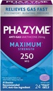 Phazyme Maximum* Stärke Anti-Gas 250 mg Simethicone Gas Relief für Erwachsene, schnelle Gele schnell lösen Bloating, Druck & Discomfort, 24 Count