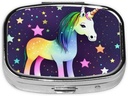 Pille Box, Kleine Pille Fall für Geld und Tasche, niedliche Medizin Organizer Reise Pille, Portable Pille Container Halter, um Vitamine, Medikamente, Fischöl und Nahrungsergänzungen, Ein-Horse Star