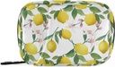 Aquarell Floral Zitrone Pille Box 7 Tage Pille Fall Reisen Pille Organizer Tasche mit Reißverschluss Portable Weekly Case Compact Größe für Vitamin Supplement Halter