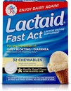 Lattaid Fast Act Lactose Intolerance Chewables with Lactase Enzymes, Vanilla Twist, 32 Pks di 1-ct.