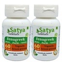 Fenugreek Forte Kapseln 500 mg. 60 Veg. Kapsel |Methi (Trigonella Foenum Graceum) Extrakt Kapseln für Männer und Frauen | Ayurvedische Kräuterergänzung/Remedies | 10:1 Forte (2 Flaschen von 60 Kapseln)