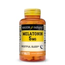 Mason Natural Melatonin 5 mg mit B6 & Kalzium, Natürliche Schlafhilfe, unterstützt restful Schlaf, 60 Tabletten