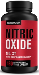 Jacked Factory N.O. XT Nitric Oxid Ergänzungen für Männer w/Nitrosigine L Arginine L Citrulline Ergänzung für Muskelpumpen & Vascularity - Pre Workout Nitric Oxide Booster & Muskelaufbau - 180 Caps