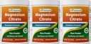 Migliore polvere di glicinato di magnesio naturale - 1 Pound (1 LB (pacchetto di 3))