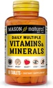 MASON NATURAL Täglich mehrere Vitamine mit Mineralien, 24 essentielle Nährstoffe für Gesamtgesundheit, 60 Tabletten