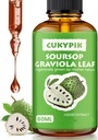 Mineralische Ergänzungen Soursop Graviola Blatt Extrakt Flüssigkeit Tropfen Plus reine Botanik für Zellunterstützung, Zzz & Antioxidans - Soursop Bitters Liquid, 2-4 Monate Versorgung, 2 Fl Oz