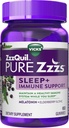 ZzzQuil Pure Zzzs Sleep + Immun Support Melatonin Schlafhilfe Gummis mit Elderberry, Zink, Kamille, Lavender, & Valerian Root, 1mg pro Gummy, 60 ct