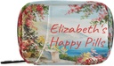 Benutzerdefinierte Pille Box 7 Tage Pille Case Tasche Ölgemälde Meer Blumen personalisiert Name Reise Pille Organizer Tasche mit Reißverschluss Portable Weekly Case Compact Größe für Vitamin Supplement Halter