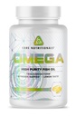 Core Nutritionals Omega High Purity Fish Oil | Triglycerid Form EPA & DHA | 1300mg Omega-3s | Brain & Heart Health Support | Lemon Taste | 120 Softgels