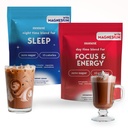 Trinken Sie Ihre Meditation Moment Schokolade Traum & Cacao Adaptogen Mushroom Bundle | Schlaf & Energie | 0 Zucker | Heiße Schokolade & Kaffee Alternative | Reishi, Ashwagandha, Lion's Mane, GABA | 30 Servierungen