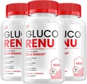 Gluco Renu Kapseln - GlucoRenu Fortgeschrittene Ergänzung, Alle natürlichen Formel zu halten gesunde Niveaus, maximale Festigkeit Formel, Gluco Renuw Kapseln Bewertungen (3 Pack - 180 Kapseln)