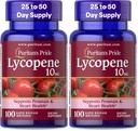 Puritan's Pride Lycopin, Ergänzung für Prostata und Herzgesundheitsunterstützung* 10 Mg Softgels, 100 Count (Pack von 2)