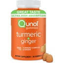 Qunol Turmeric und Ginger Gummis - Joint Support Supplement mit Ultra High Absorption, 90 Count Vegan und Gluten Free Gummis