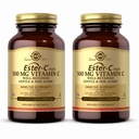 Solgar Ester-C Plus 500 mg Vitamin C (Ascorbate Complex) - 100 Pflanzliche Kapseln, Packung mit 2 - Antioxidantien und Immununterstützung - Non GMO, Vegan, Glutenfrei, Kosher - 200 Gesamt Servierungen