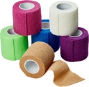 MEDca Selbstklebende Cohesive Wrap Bandagen 2 Zoll X 5 Yards 6 Count, (Rainbow Color)