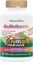 NaturesPlus Tier Parade Gold Kinder Multivitamin - Verschiedene Kirsche, Orange & Trauben Flavors - 120 Tier-Shaped Kautabletten, Packung 4 - Vegan, Glutenfrei - 240 Gesamt Servierungen