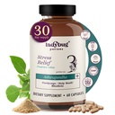 Bio Mood Pillen - 60 Kapseln Bio Ashwagandha Ergänzungen für Frauen und Männer, Ashwagandha Root Capsules mit Cordyceps, Heilige Basil & Rhodiola, Reduzieren Stress, Boosts Mood und kognitive Funktion