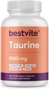 BESTVITE Taurine 1000mg (240 vegetarische Kapseln) - keine Stearaten - keine Füllstoffe - keine Fließmittel - Vegan - Non GMO - Glutenfrei