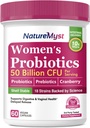 Women’s Probiotics, 50 Billion CFU, 18 Strains für Damen, Plus Prebiotic & Cranberry, Support Digestive, Vaginal & Urinary Health, Regal Stabil, 60 Delayed Release Vegan Caps