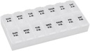 Remind N' Time Weekly (7-Day) AM/PM Pill Organizer, Vitamin und Medizin Box, Große Komponenten, 2 Mal am Tag, Klare Lids