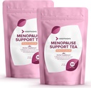 VoomVaya Sparen 10% auf Menopause Unterstützung Tee 2-Pack Bundle - Natürliche Menopause Relief für Frauen w/Red Clover & Black Cohosh - Nacht Sweats & Hot Flashes Relief - Peach Flavor - 90 Teebeutel