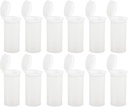 12 Pack leere Kunststoff Pillen Flaschen mit Kappen, luftdicht Multi-Purpose 13 Dram Pillenbehälter mit Pop Top Caps für Medikamente, Ergänzungen oder alle Kleinen Gegenstände (Klar transparent)