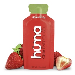 Huma Chia Energy Gel, Erdbeeren, 12 Gels - Premier Sports Nutrition for Endurance Übung