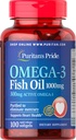 Puritans Pride Omega-3 Huile de poisson 1000 Mg, 100 Compte