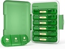 Wöchentliche Pille Organizer 3X pro Tag, 7 Tage Pille Box 3 Times, Portable for Travel Pill Case for Pills/Vitamin/Fish Oil/Medication/Supplements (3x7 Green)