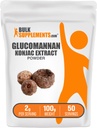 BulkSupplements.com Glucomannan Pulver - aus Konjac Wurzelextrakt Pulver, Glucomannan Ergänzungen - Glutenfrei, 2g pro Servierung, 100g (3,5 oz) (Pack von 1)