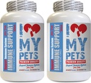 I LOVE MY PETS LLC Katze Immunsystem - PET Immununterstützung - Hunde und Katzen - Booster - Gesund - Milch Distel für Katze - 120 Bäume (2 Flaschen)