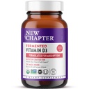 Neues Kapitel Fermented Vitamin D3 2.000 IU, Bio, ONE Täglich für Immun-, Herz- und Knochenunterstützung + Ganzwertige Kurkuma, Adaptogenic Reishi Pilz, 100% Vegetarisch, Glutenfrei, 90 Count
