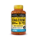 MASON NATURAL Fast Absorption Kalzium mit Vitamin D3 - stärkt Muskelfunktion, unterstützt gesunde Knochen und Gesundheit, 60 Softgels
