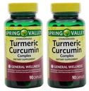 Spring Valley Stndr Kurkuma Complex Nahrungsergänzung Kapseln, 500 mg, 90 Count Bottle, 2 Pack