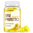 Saw Palmetto für Damen - DHT Blocker Haarwachstumsergänzung - 500mg Potent Saw Palmetto Gummis für Haar, Haut, Nägel, Urinary Wellness - Mango-Pineapple Flavor - 60 Gummis