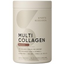 Sportforschung Multi Collagen Protein Powder (Typ I, II, III, V, X) mit Hyaluronsäure + Vitamin C | 5 Arten von Lebensmittelbasiertem Kollagen, 30 Servietten (Chocolate)