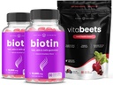 NutraChamps Biotin Gummis 2 Pack &amp; Beet Chews Bundle