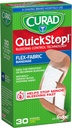 CURAD QuickStop Bleeding Control Flexible Stoffbänder, sortierte Größen, 30 Zähler
