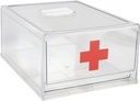 Medizin Kabinett Organizer Leermedizin Aufbewahrungsbox für Kabinett Kunststoff Zeichner Erste Hilfe Klare stapelbare Medizin Flasche Organizer für Erste Hilfe, medizinische Versorgung und medizinische Aufbewahrung