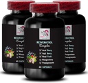 Berry Benefits - RESVERATROL COMLEX - Elderberry Power, Daily Antioxidants, Blueberry Power, Flavorful Boost, Noni Blend, Goji Berry Power, Nutritional Support, Acai Berry Strength 3 Flaschen 180Caps